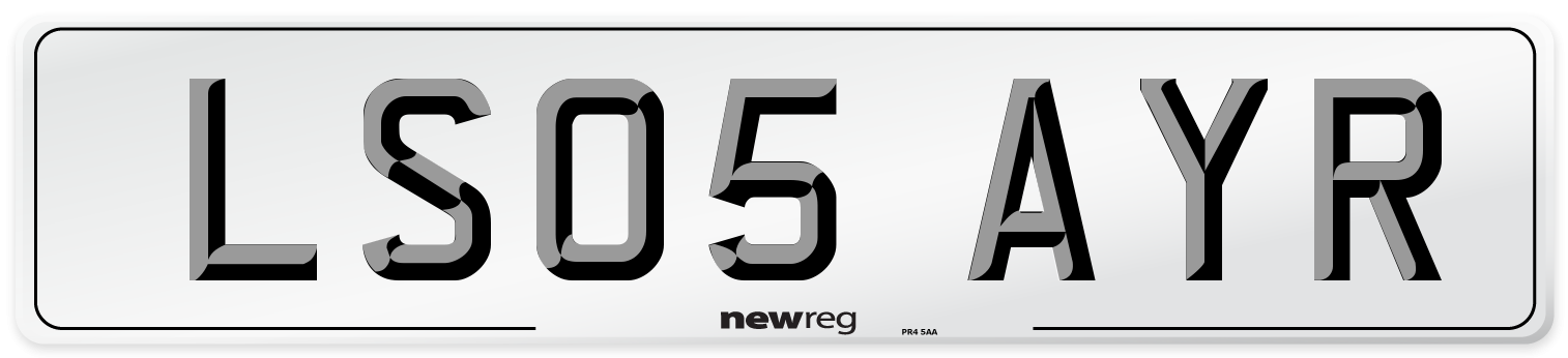 LS05 AYR Number Plate from New Reg
